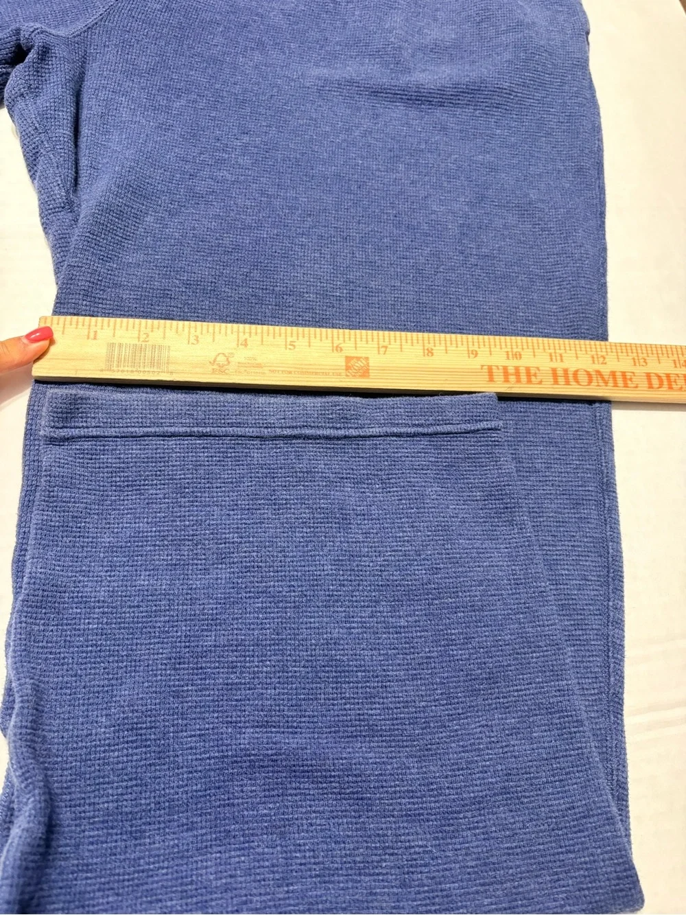 Men’s Polo Ralph Lauren Classic Blue Cotton Waffle Lounge Pants Drawstring Waist